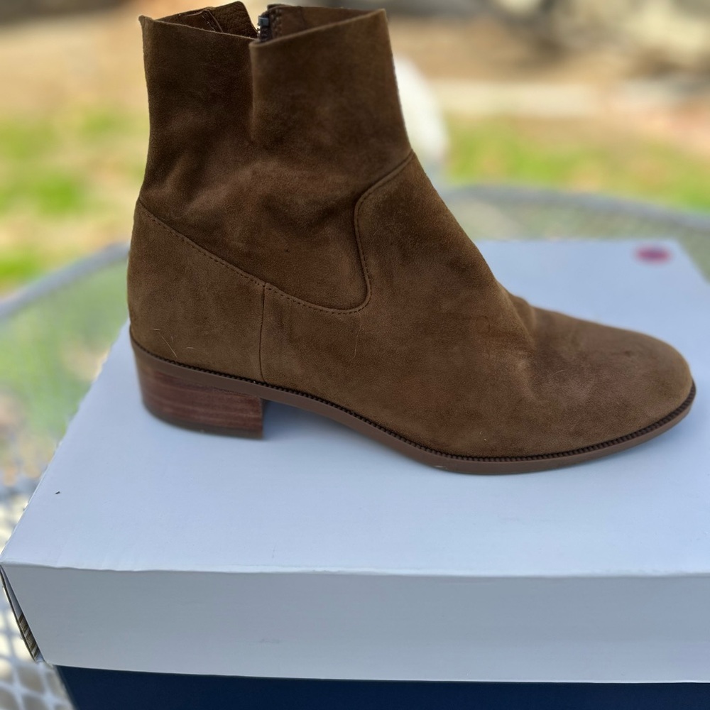Caslon Tan Suede Ankle Booties